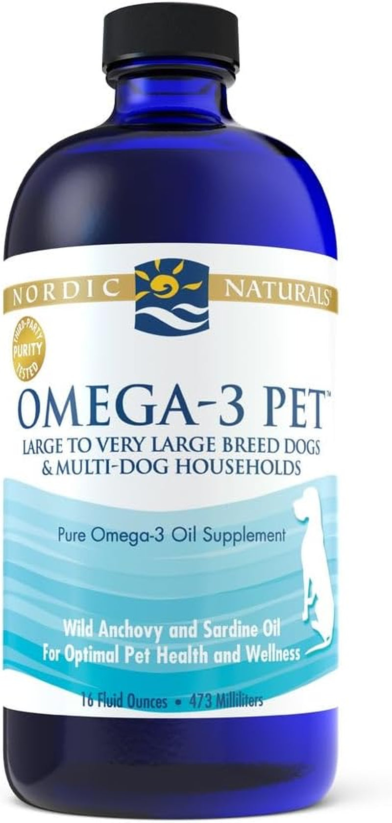 Omega-3 Pet, Unflavored - 2 Oz - 304 Mg Omega-3 per One Ml - Fish Oil for Small Dogs & Cats with EPA & DHA - Promotes Heart, Skin, Coat, & Immune Health