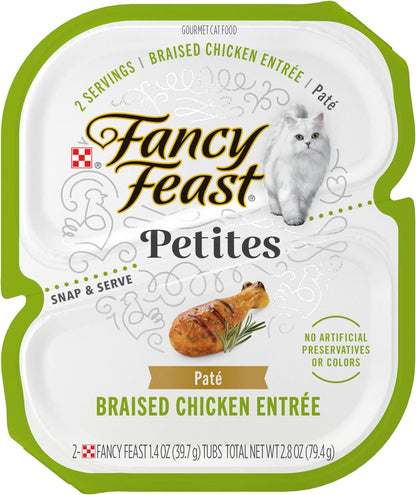 Purina  Gourmet Wet Cat Food Variety Pack, Petites Pate Collection, Break-Apart Tubs