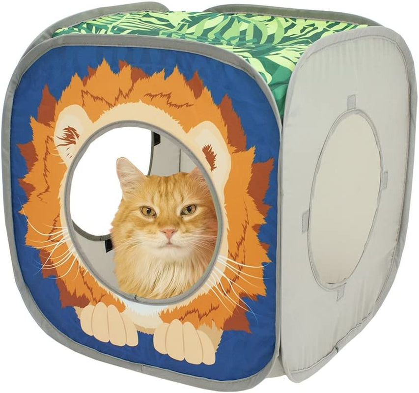 Safari Jungle Collapsible Cat Toy Collection, Cube