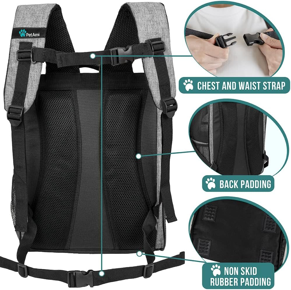 Backpack Carrier for Cat, Ventilated Pet Hiking Backpack Travel Bag, Airline Approved Cat Backpack Carrier, Camping Biking