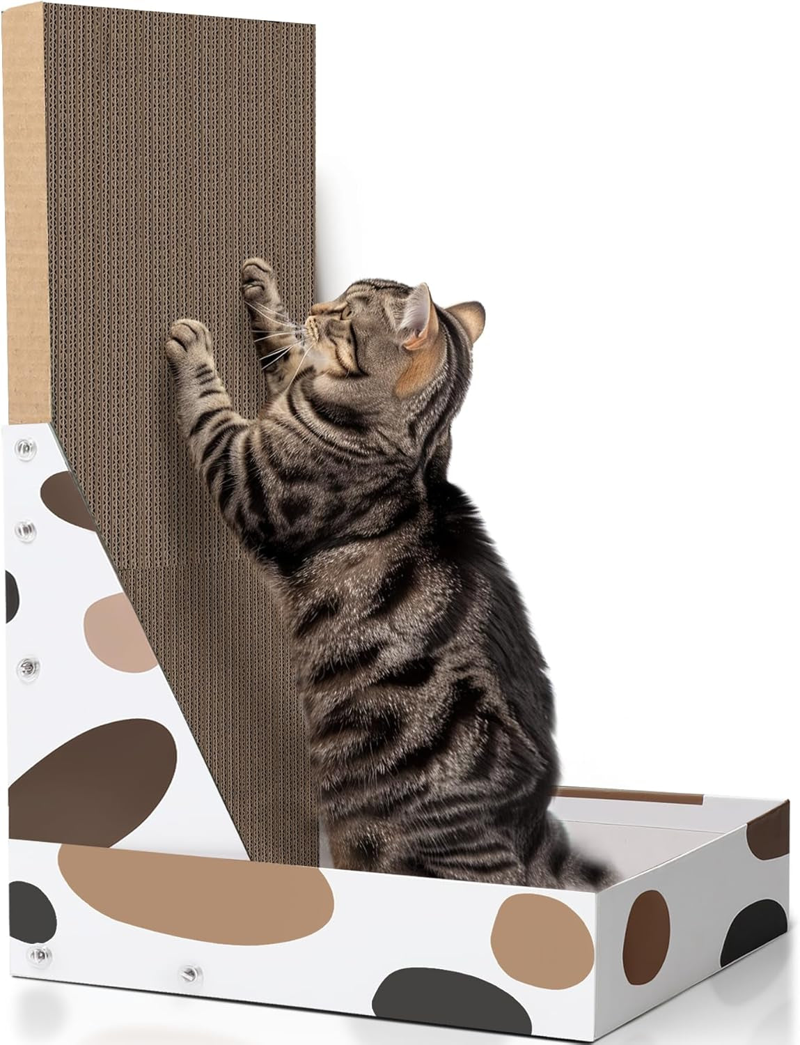 Cat Scratcher Cardboard, Kitty Cat Scratching Pad Recycle Corrugate Scratcher