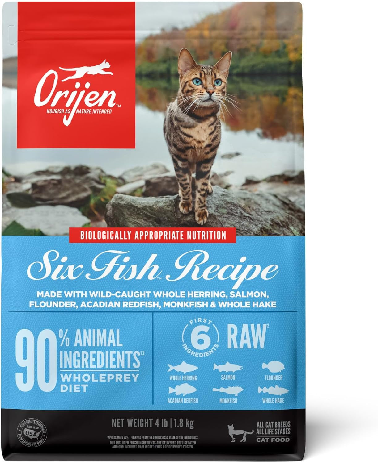 Original Cat, Grain Free Dry Cat Food for All Life Stages, with Wholeprey Ingredients, 4Lb