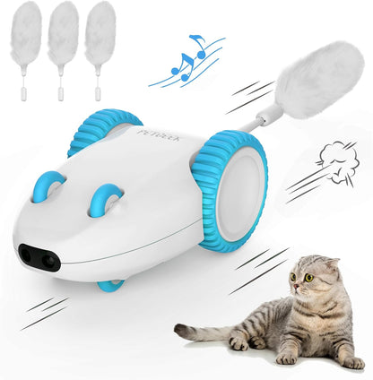 Hidey Mouse Electronic Interactive Cat Toy, Hide Mouse Cat Toy with Squeaky Mouse, Automatic Cat Toys with Catnip Filled Hidey Mouse, Cat Toys Interactive for Indoor Cats Play