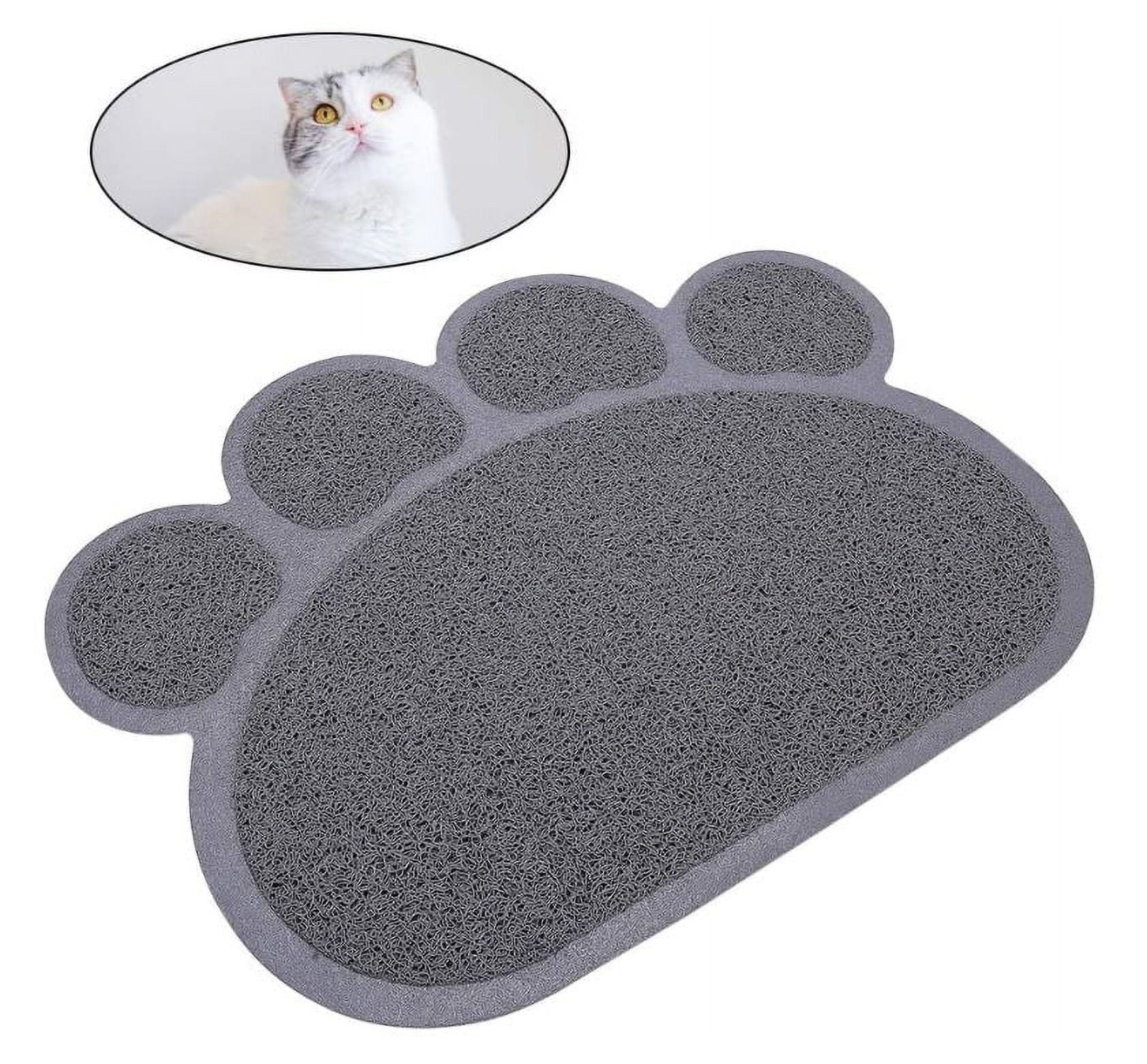 Kitty Litter Box Starter Kit - without Lid Cat Litter Pan, Mat, Scoop and Bowl for Kitten