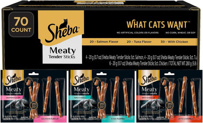 Meaty Tender Sticks Soft Cat Treats Salmon Flavor