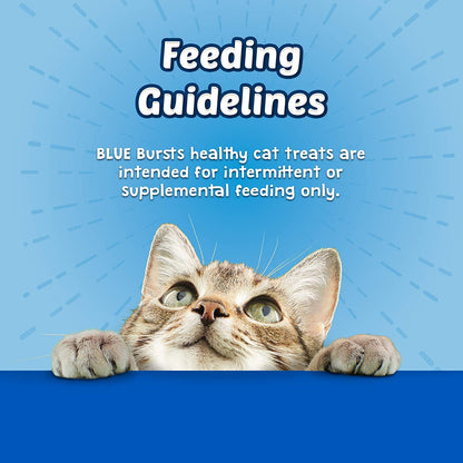 Bursts Crunchy Cat Treats Variety Pack, Chicken, Chicken Liver and Beef, and Seafood 5-Oz Bags (3 Count)