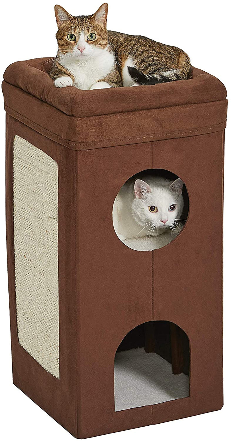 Cat Cube - Cat House / Cat Condo in Fashionable Mushroom Diamond Print